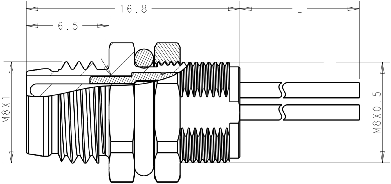 מחבר קונקטור לסנסורים זכר להלחמה לכבל TE CONNECTIVITY M8 T4072014031-001